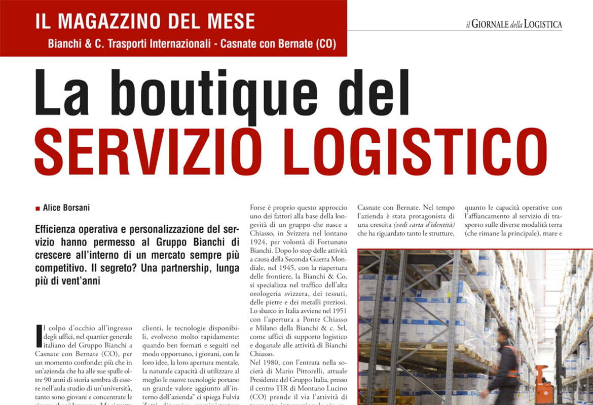 Leggi l'articolo completo:LA BOUTIQUE DEL SERVIZIO LOGISTICO