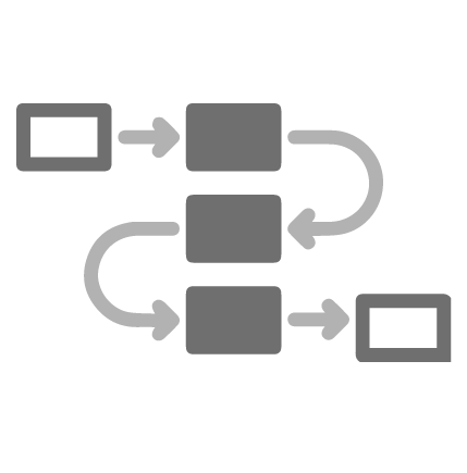 icono de flujo de trabajo lineal