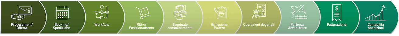 infografica flow spedizionieri internazionali